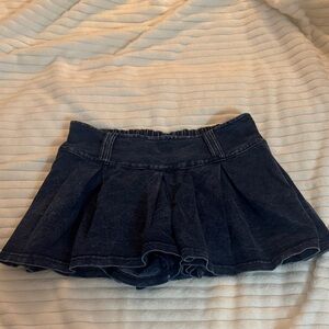 Dark Blue Pleated Skirt